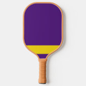 Lila Gold Norseman Custom Uff Da Pickleball Schläger (Rückseite)
