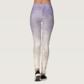 Lila Gold Ombre Leopard Print Leggings (Rückseite)