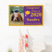 Lila Gold One Foto Class 2023 Abschluss Banner (Insitu)