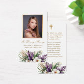 Lila Gold Orchid Beerdigungskarten (Schreibtisch)