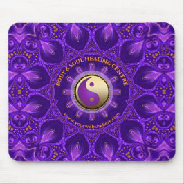 Lila Gold Pink Energy Healing Mandala Mousepad