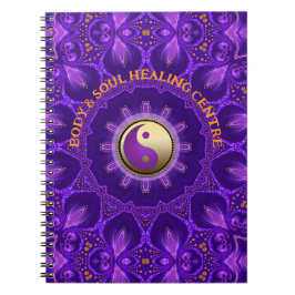 Lila Gold Pink Energy Healing Mandala Notizblock