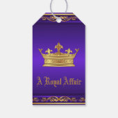 Lila Gold Ptincess Geschenketiketten Geschenkanhänger (Rückseite)