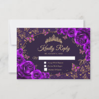 Lila Gold Quinceanera Antwort