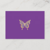 Lila Gold Quinceanera Mis Quince 15 Anos UAWG Begleitkarte (Rückseite)