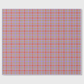 Lila Gold Red Tartan Kariert Gingham Pattern Geschenkpapier (Flach)