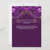 Lila Gold Rose Aquarell Brautparty Chic Einladung (Rückseite)