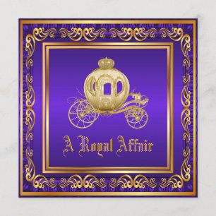 Lila Gold Royal Geburtstagsdusche Corporate Party Einladung