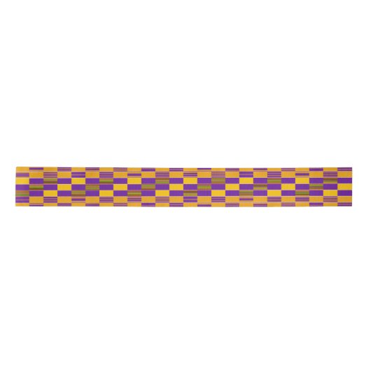 Lila Gold Royal K88 African Kente 3 inch Ribbon Satinband (Vorderseite)
