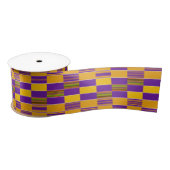Lila Gold Royal K88 African Kente 3 inch Ribbon Satinband (Spule)