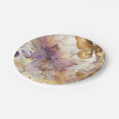 Lila & Gold Schmetterlingskleidung Fantasy Sweet 1 Pappteller (Schrägansicht)