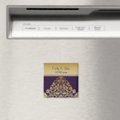 lila Gold Speichern Sie den Datums-Magneten Magnet (In Situ (Geschirrspüler))