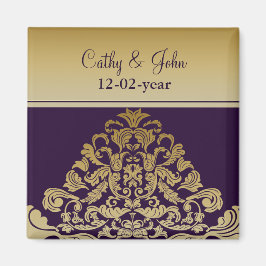 lila Gold Speichern Sie den Datums-Magneten Magnet