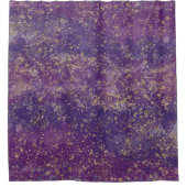 Lila & Gold Spritzer Glam Modern Duschvorhang (Vorderseite)