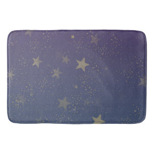 Lila Gold Stars Confetti Badematte