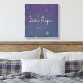 Lila Gold Stars Confetti Leinwanddruck (Insitu (Schlafzimmer))