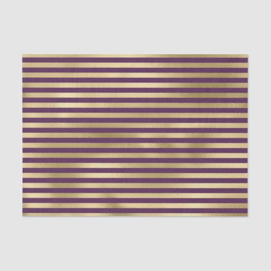 LILA- & GOLD-STRIPE-MUSTER SEIDENPAPIER (Vorderseite)