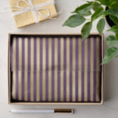LILA- & GOLD-STRIPE-MUSTER SEIDENPAPIER (Geschenk)