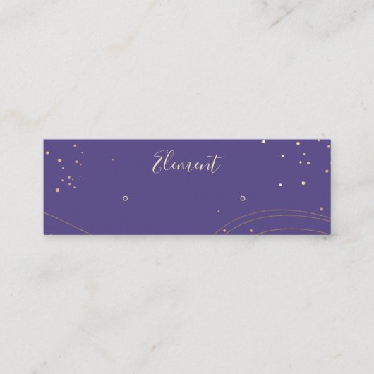 Lila Gold StuhlEarring Display Mini Mini Visitenkarte (Vorderseite)