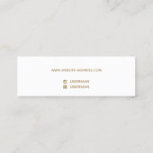 Lila Gold StuhlEarring Display Mini Mini Visitenkarte (Rückseite)