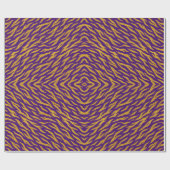 Lila Gold Tiger Geschenkpapier (Flach)