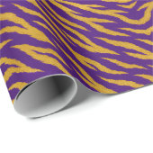 Lila Gold Tiger Geschenkpapier (Rolleneckpunkt)