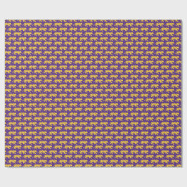 Lila & Gold Tiger Print Wrapper | LSU Geschenkpapier