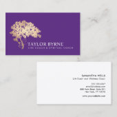 Lila Gold Tree Logo Visitenkarte (Vorne/Hinten)