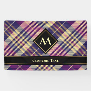 Lila, Gold und Blau Tartan Banner