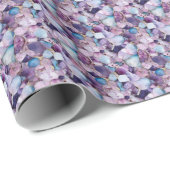 Lila, Gold und Blauer Edelstein Geschenkpapier (Rolleneckpunkt)