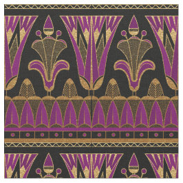 Lila Gold und Schwarz Art Déco Stoff