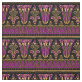 Lila Gold und Schwarz Art Déco Stoff (Muster)