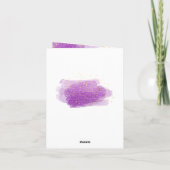 Lila Gold Unicorn Kinderdusche Vielen Dank Karte (Rückseite)