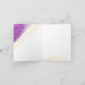 Lila Gold Unicorn Kinderdusche Vielen Dank Karte (Innenseite)