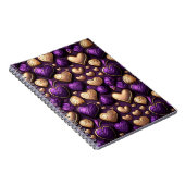 LILA- & GOLD-VALENTINE-HERZKANDIEN NOTIZBLOCK (Rechte Seite)