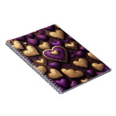 LILA- & GOLD-VALENTINE-HERZKANDIEN NOTIZBLOCK (Rechte Seite)