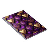 LILA- & GOLD-VALENTINE-HERZKANDIEN NOTIZBLOCK (Rechte Seite)