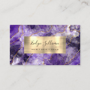 lila Gold Veins-Visitenkarte Visitenkarte