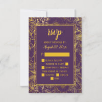 Lila | Gold Vintage Rose Blumenbeilage