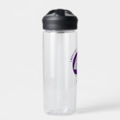 lila Gold-Volleyball-Team: Jungs nennen Trinkflasche (Vorderseite)