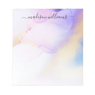 Lila Gold Watercolor Luxus Abstrakter Individuelle Notizblock