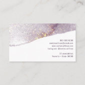 Lila Gold Watercolor Shimmer Visitenkarte (Rückseite)