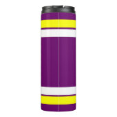 Lila Gold White Team Thermosbecher (Rückseite)