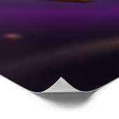 Lila Gold Wirbel Poster Print (Ecke)