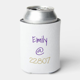 Lila Gold Zip Code Custom Cooler Dosenkühler