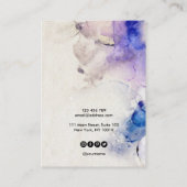 lila Goldalkohol, Nekklassekarte Visitenkarte (Rückseite)