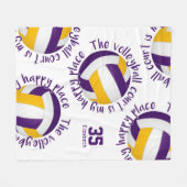 lila Goldballplatz Fleecedecke (Vorderseite (Horizontal))