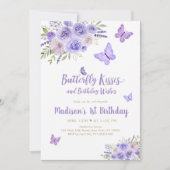 Lila Goldbarmherziger Geburtstag Einladung (Vorderseite)