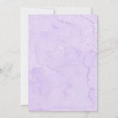 Lila Goldbarmherziger Geburtstag Einladung (Rückseite)