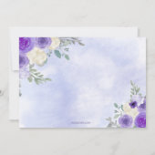 Lila Goldbarren Fairy First Geburtstag Dankeskarte (Rückseite)